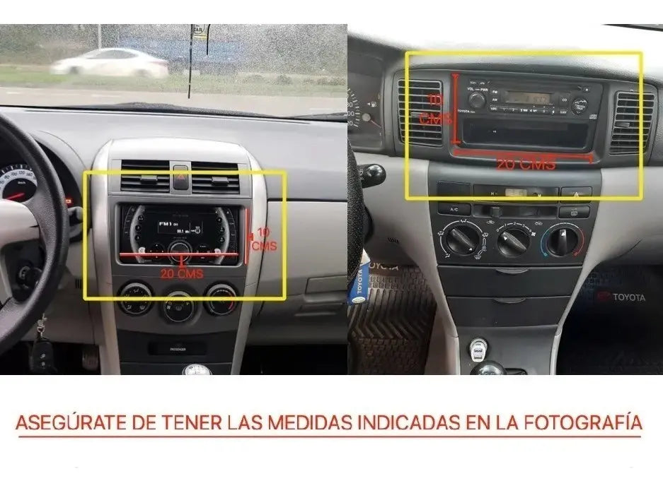 Radio Android Toyota Corolla 2003-2012 Waze-Carplay